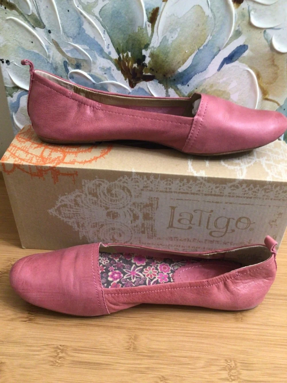 Latigo Leather Shoes Women's Leather Bettie Flats Ballet Size 9,5